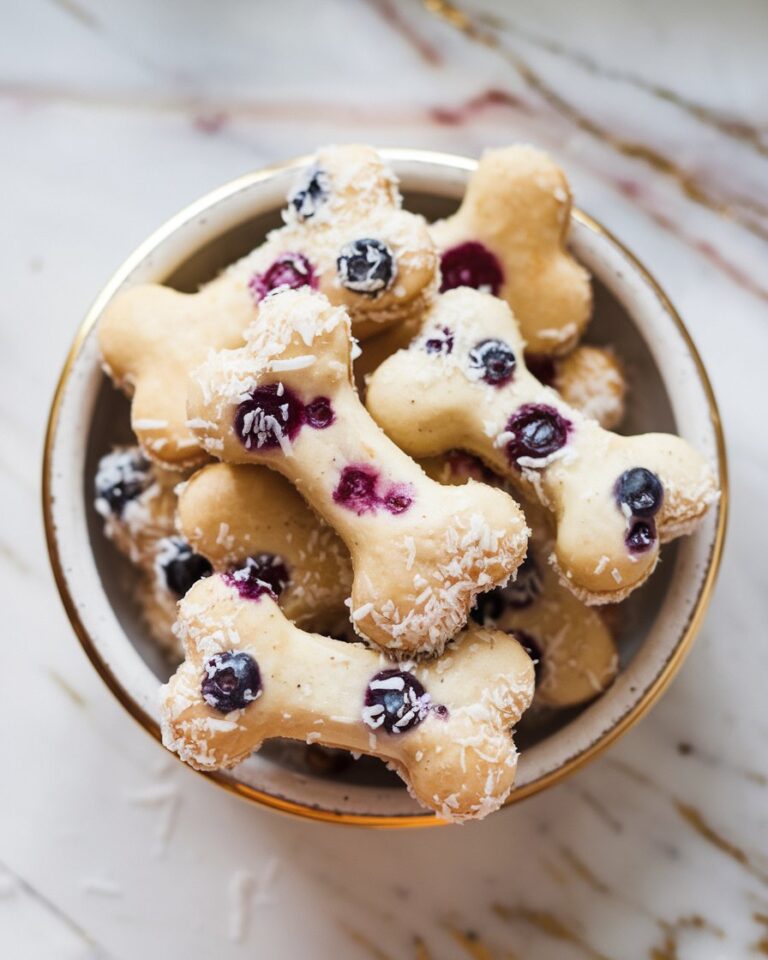 No-Bake Coconut & Blueberry Dog Treats